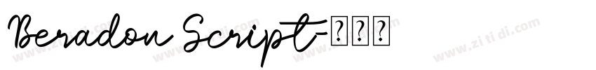 Beradon Script字体转换